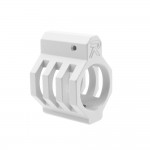 .750 Low Profile Steel Gas Block Caged with Roll Pins & Wrench -Cerakote Bright White (MADE IN USA)